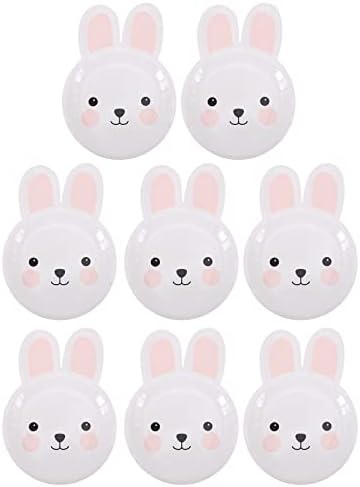 Велигденски забави плочи 8 парчиња хартиени плочи за еднократна употреба за зајаци, храна за храна, чинија со симпатична прибор за миење