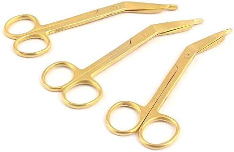 ДДП сет од 3 ножици за завој на листери 5,5 злато позлатен не'рѓосувачки челик