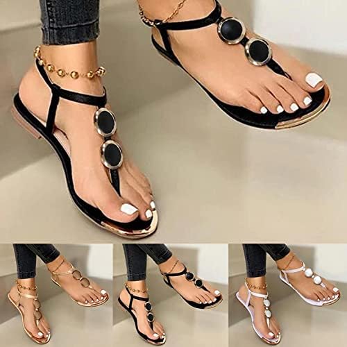 Укуфиски сандали за жени облечени летни дами сандали мода гроздобер кристал на отворено шупливо од патенти со сандали чевли