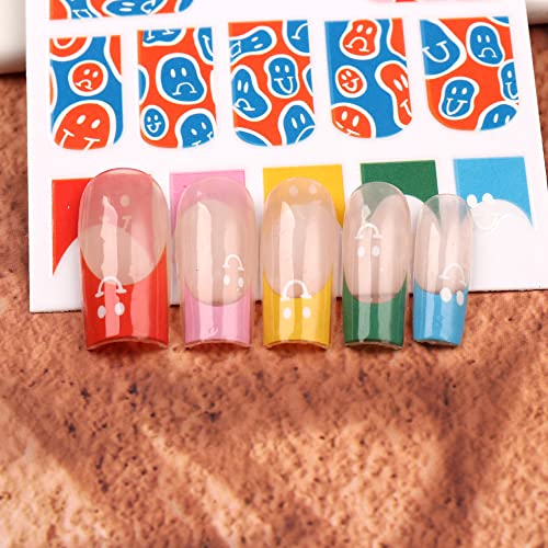 6 чаршафи за нокти полски ленти цвет апстрактна шема во боја на нокти налепници за нокти целосни обвивки за нокти за женски девојки маникир