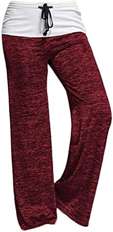 Andongnywell женски јога џемпери лабава лабава салон со широка нога пижама панталони тренингот џогери панталони панталони