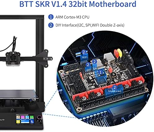 Biqu B1 3D печатач DIY FDM 3D печатач SKR 32-битна табла 3,5 во екран на допир TMC2225 Ултра-силен возач Магнетски пролетен челичен лим Екстрадудер