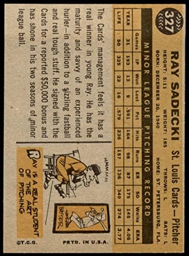 1960 Топпс 327 Реј Садеки Св. Луис кардинали Дин картички 5 - Екс кардинали