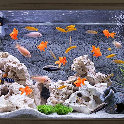 Суминд вештачки аквариум риби пластична риба реалистична вештачка подвижна лебдечка портокалова златна риба лажни украси за украси за риби за аквариум