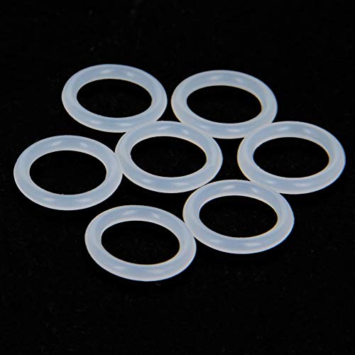 Othmro 5pcs бел рамен силиконски о-прстени прстени за запечатување, 10х14мм круг О-прстен за мијалници за глава за туширање, градинарско црево