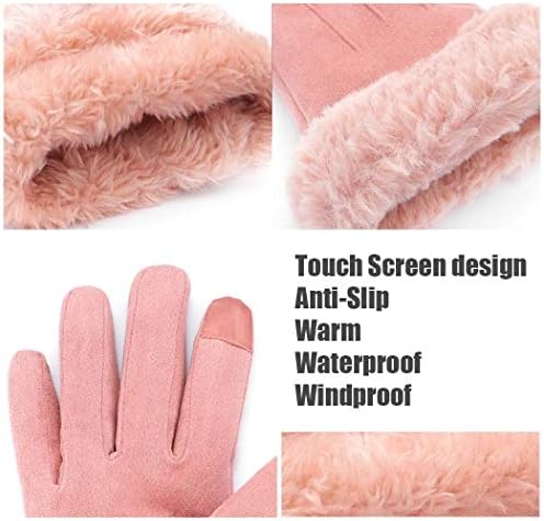Urieo Зимски нараквици на допир на ракавици на допир на екранот на допир Студената временска ветерница топли дебели нараквици за