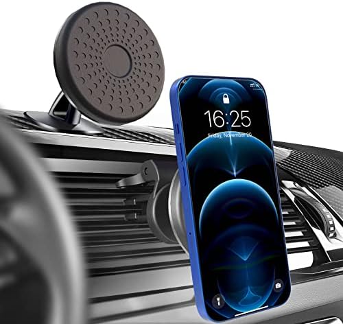 Убезизирајте Магнетна Телефонска Монтажа За Ротација На Автомобил-360°, Отвор За Воздух И Контролна Табла Компатибилен, 8 Силни Магнети