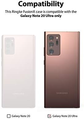 Ringke Fusion-X Компатибилен Со Samsung Galaxy Забелешка 20 Ултра Случај Маскирна Дизајн Хард Назад Тешки Удар Отпорни TPU Солиден