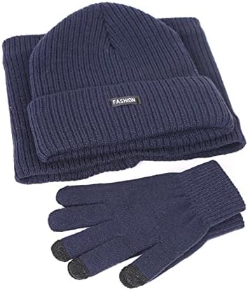 Зимски рачки на ракави за шами за шамија за жени 3 пакувања скијачки скијачки велосипедизам плетени капаци на допир на допир на екранот на