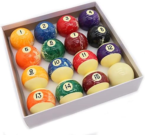Поставете ја топката за билијард, сет 2-1/4 инчи 16 топки за маси за базени Професионални топки за базени