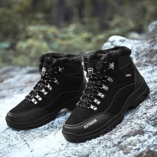 Чизми за пешачење за мажи водоотпорни зимски отворено не лизгаат снежни чизми, спортски чевли, чуваат топли чизми за планинарење