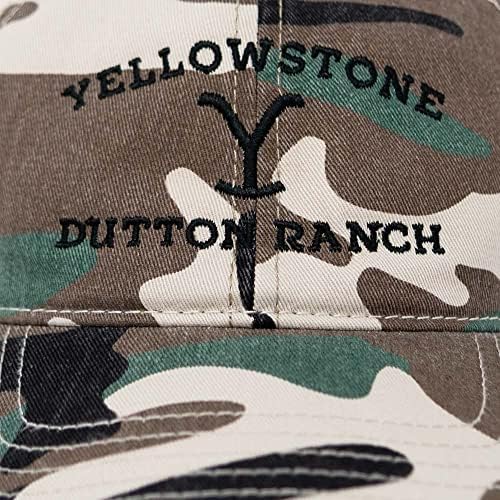 Камено каро -капа на логото на Yellowstone Dutton Ranch - како што се гледа на Yellowstone - Unisex