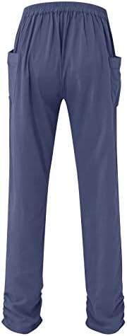 Постелни панталони, постелнина облека за мажи Постелни панталони за мажи современ удобен квалитет мека постелнина боја