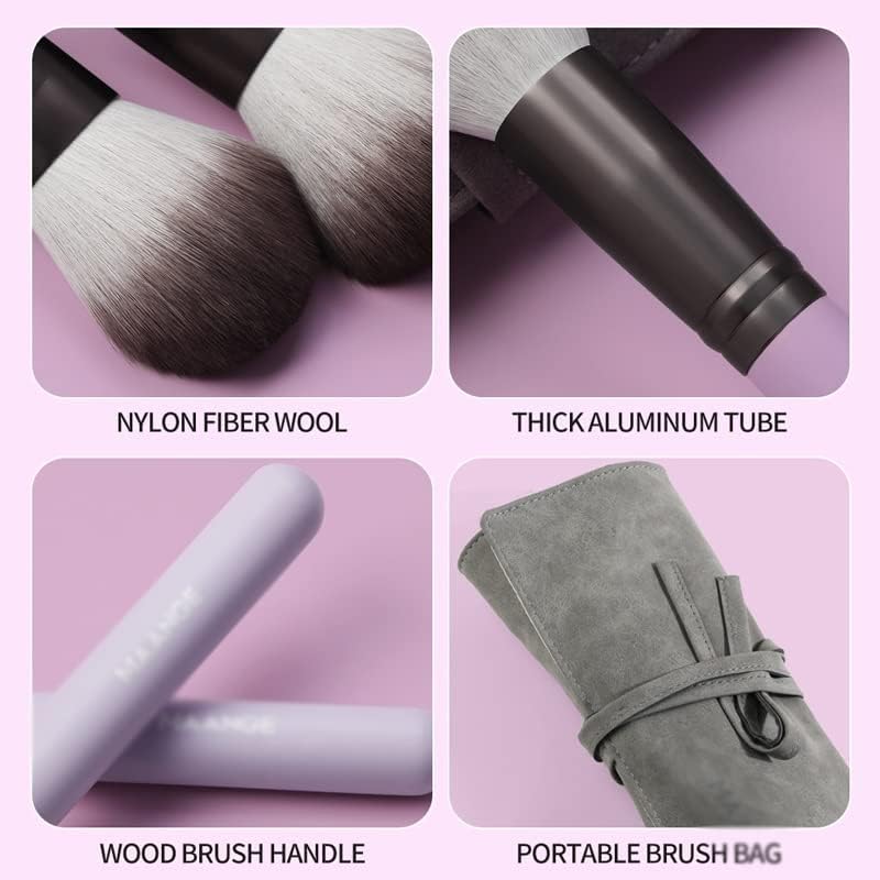 SDGH 18PCS Професионална четка за шминка поставена со алатки за козметика за торби