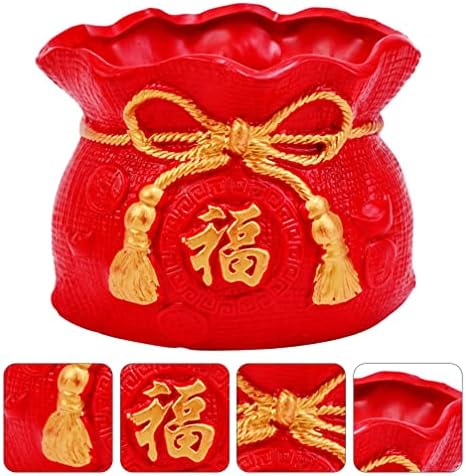 Valiclud црвен керамички цвет тенџере кинески стил сукулентен засадувач на бонсаи подарок за декорација дома