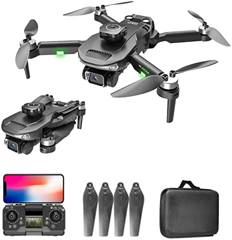 Мини дрон со двојни камери од 4K 1080p, преклопување UAV, HD воздушна фотографија, WiFi пренос, преклопување на авиони за далечински