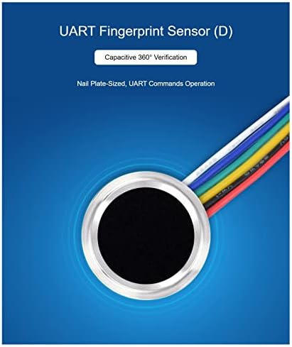Сензор за капацитивен отпечаток во форма на тркалезно во форма, со големина на нокти, операција за команди UART, верификација на 360 °