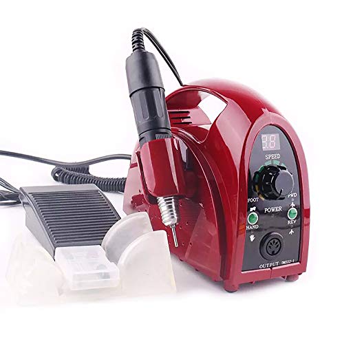 Црвена Електрична Вежба За Нокти-Професионална Електрична Машина За Нокти Комплет За Маникир За Педикир Акрилна Алатка За Нокти За Акрилен Гел