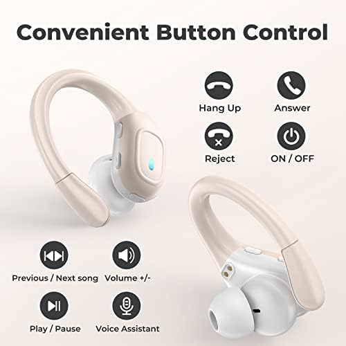 Безжични Слушалки Bluetooth 5.3 Слушалки, 75h Playtime IPX7 Водоотпорни Слушалки Ture Безжични Bluetooth Слушалки СО LED Дигитален