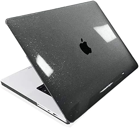 Случај АОКИЛОМ Компатибилен Со Macbook Pro 14 инчи 2021 година, Проѕирен Црн Сјаен Сјај Пластични Куќишта со Тврда Обвивка &засилувач; Капак