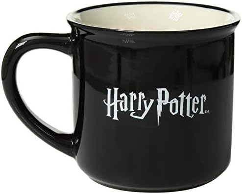 Зборови на ЕНЕСКО магична магија Хари Потер црна 16 унца сјајна керамичка камперска кригла