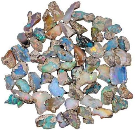 Опал груб скапоцен камен, суров скапоцен камен и кристали, суровини кристали скапоцен камен, етиопски опал карпа, материјали за