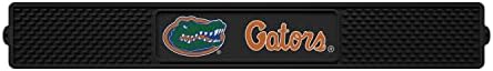 FANMATS 14009 Флорида Gators Пијат Бар Мат-3.25 во. х 24ин. - Издржлива Подлога За Сушење Садови, Лесна Чиста, Шалтер, Црна