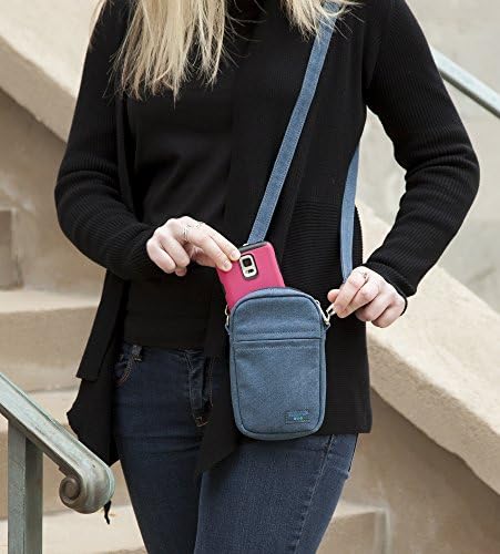 Торба за чанти за мобилни телефони од Aapporto - За iPhone 7 8 Plus Galaxy S8+ Note 8 & More - Подлога за мека кутија - Прицврстување на појасот