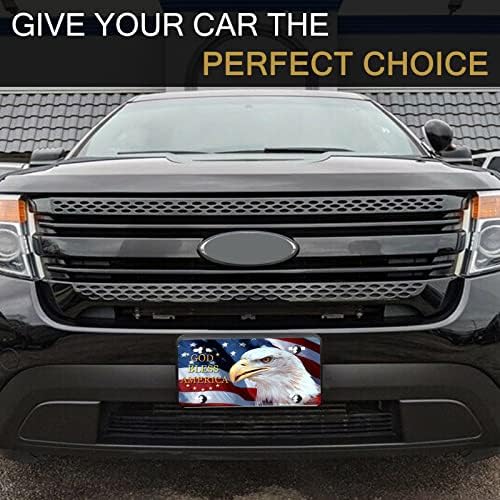 Diayey American Flag Eagle Paturical Relecer For For Fort of Car For Women Men Automotive Relesterent Plate Tag For Vehicl Decor Decor Cover