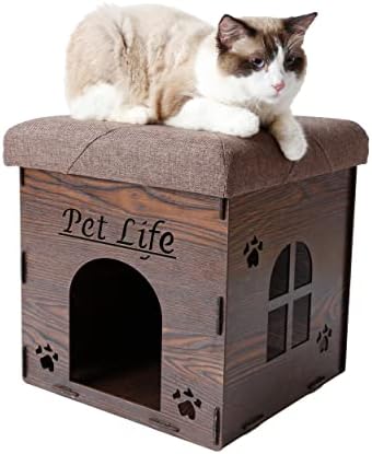 Живот На миленичиња Преклопен Склопувачки Мебел За Мачки Клупа-Кочија Салон За Мачки Што Се Удвојува Како Куќа За Кревет За Мачки