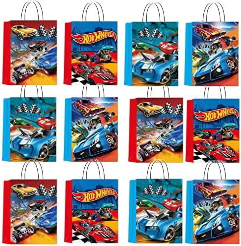ЗАФУС 16 ПАРЧИЊА автомобилска забава снабдува хартиени кеси роденденска декорација торби за бонбони добри чанти торби за подароци