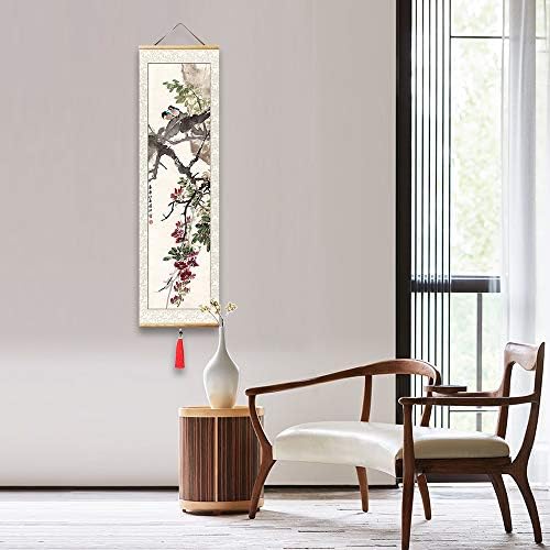 Кинеска слика јапонска wallидна уметност кинески wallиден свиток Фенг шуи сликарство декор дневна соба