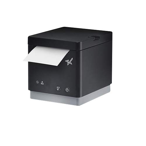 Star Micronics MC-Print2 2-инчен Ethernet / USB термички POS печатач со CloudPrnt, Cutter и надворешно напојување-црно