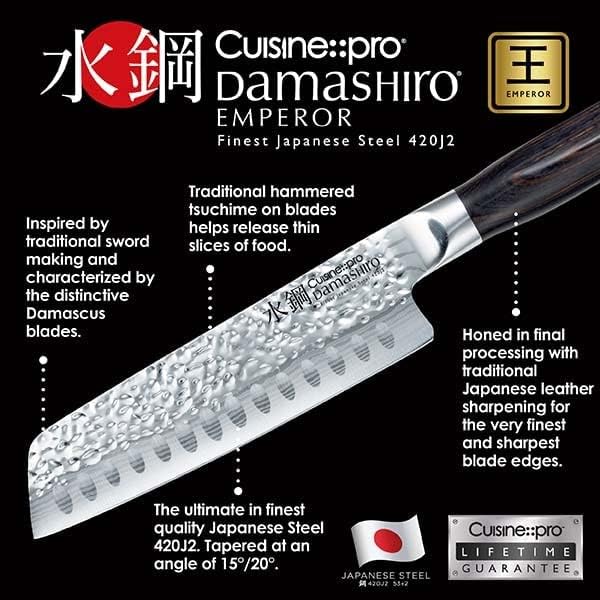 Кујна :: Pro® Damashiro® императорот „Пробајте ме“ Сантоку нож 12,5 см/5in