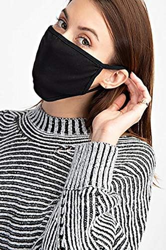 3 пакет Маска За Лице Направена Во САД Памучна Спандекс Крпа Маска Двослојно Перење Повторна Употреба Дишење Растеглива Удобна