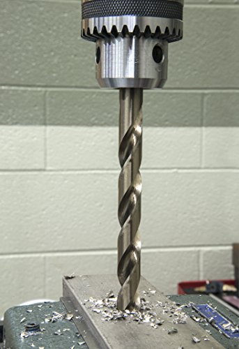 Чикаго лабораторија 550ASP-TN COBALT Steel Bobler Dripth Bit, Tin обложена, тркалезна шипка, точка за разделување од 135 степени, 15/32