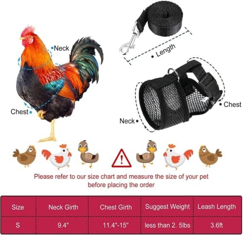 Кингхон пилешки прицврстувачи и поводник за кокошка, петелки удобно кокошка миленичиња елек со појас за појавување на ременот за дишење