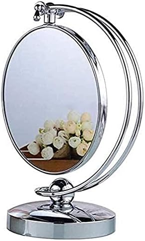 Огледало за шминка за мали огледала со согудио ， десктоп шминка суета огледало, двострано огледало за убавина 3x зголемување козметичко