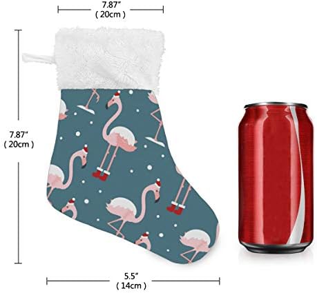 Алаза Божиќни чорапи Фламинго Божиќна капа Класик Персонализирани мали декорации за порибување за семејни празнични сезони за забави Декор од