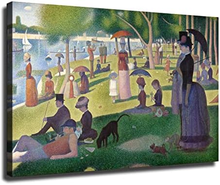 Georges Seurat Poster -Недела попладне на островот Ла Гранде attета Постер платно платно постери постери за домашни украси за дневна