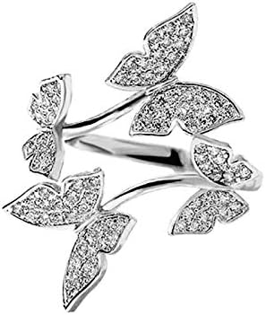 Женски прстени жени ангажман прстени свеж пеперутка микро вметната индекс прстен за прсти за жени, подароци за накит за венчавки