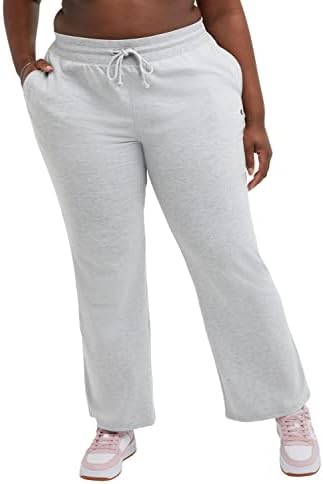 Championенски Plusенски панталони за жени плус големина, широко нозе во средна тежина плус панталони со големина, 31,5 “