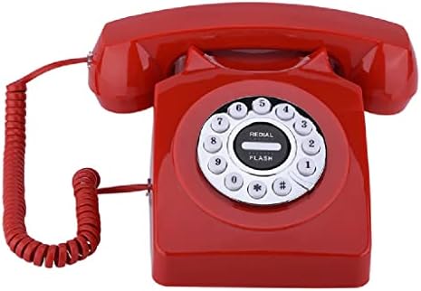 SeaSD Rotary Dial Tonef Wired Retro Telephone за домашна канцеларија за откажување на гроздобер антички телефон
