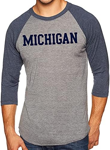 Основен блок на NCAA, тимска боја 3/4-ракав Раглан маица, колеџ, универзитет
