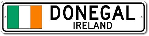 Донегал, Ирска-Ирско Знаме Уличен Знак - Метален Новитет Знак, Знак, Човек Пештера Уличен Знак, Ирска Градски Знак, Ирски Паб И Бар Ѕид