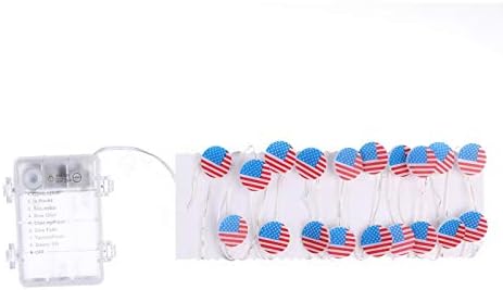 ФАФАН Преклопни торби за складирање во облик на LED светлосен ден бакар декоративна ламба жица жица знаме независност Домаќин и организатори