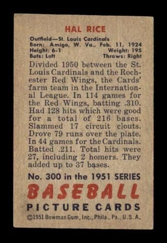 300 HAL RIACE RC - 1951 Bowman Baseball Cards Оценети екс+ - картички за дебитантски плочи за бејзбол