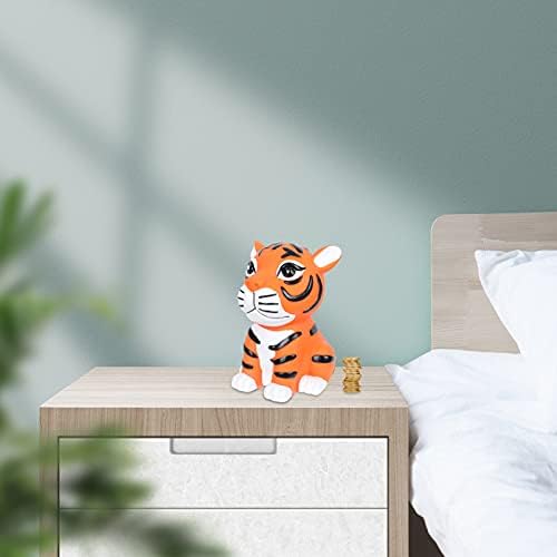 Angoily симпатична банка за тигар банка банка пластична тигар фигура на животински фигурини деца играчка банка свинче банка за детски роденденски