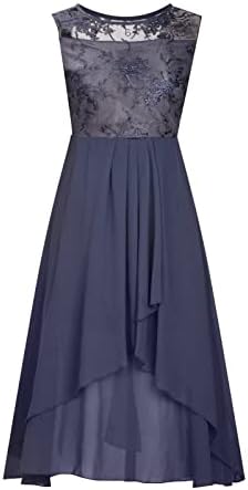 Обични фустани за жени во УКРЗАУ за летни шифон елегантни крпеници фустан без ракави долги вечерни обични фустани