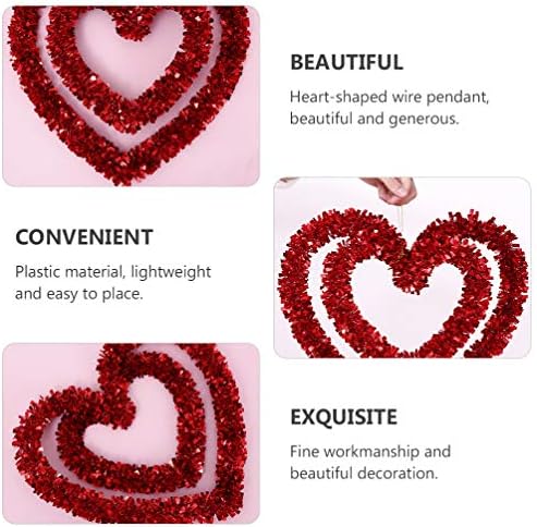 Прекацом свадба виси украси црвени венци на срцеви валентин срцеви венци во форма на срце